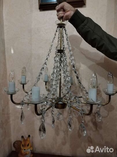 Люстра хрустальная чехия бу