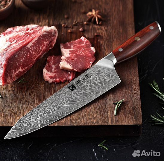 Нож шеф-повара xinzuo Yi 8,5 дюйма. Дамаск