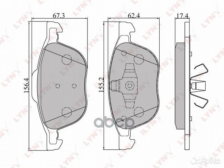 Колодки передние lynxauto BD-3001 BD-3001 lynxauto