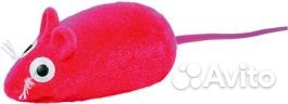 Мышь велюровая с пищиком для кошек 6см