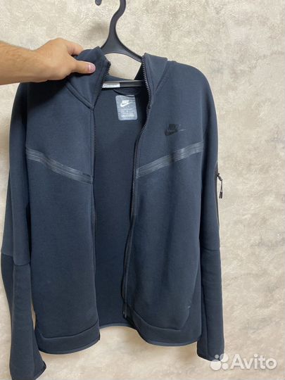 Кофта nike tech fleece черная