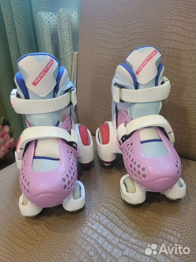 Роликовые коньки 25-28 размер с защитой