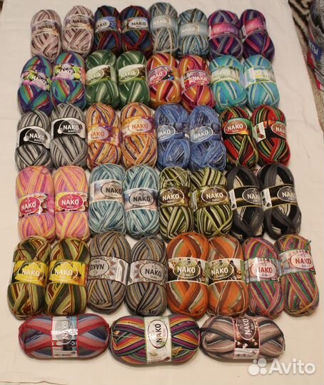 Носочная, секционная и разная пряжа Турция