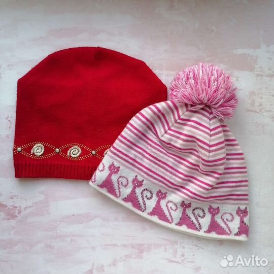 Детские шапки и манишки 5-7 лет