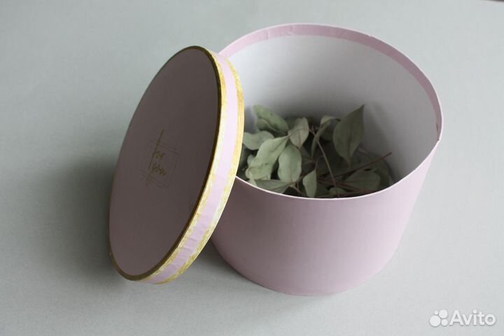 Коробка подарочная для цветов упаковка шляпная