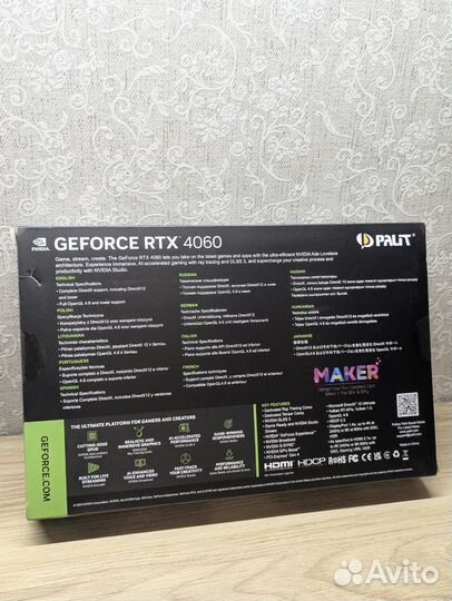 Видеокарта Palit RTX 4060 dual OC 8G