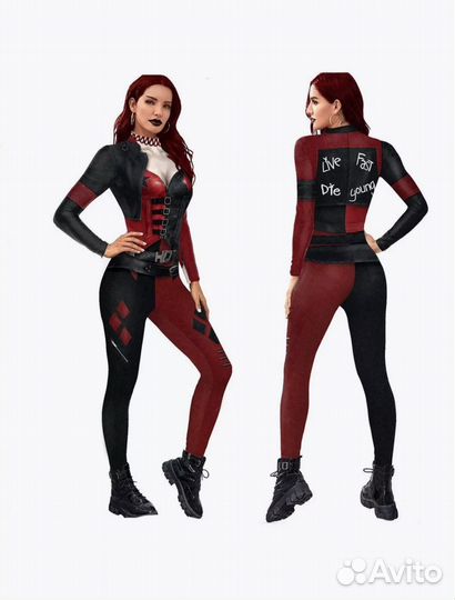 Карнавальный костюм Харли Квинн женский р 44