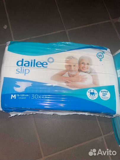 Памперсы для взрослых размер m по 30 штук