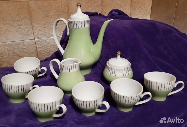 Кофейный сервиз kahla,гдр,винтаж,ретро