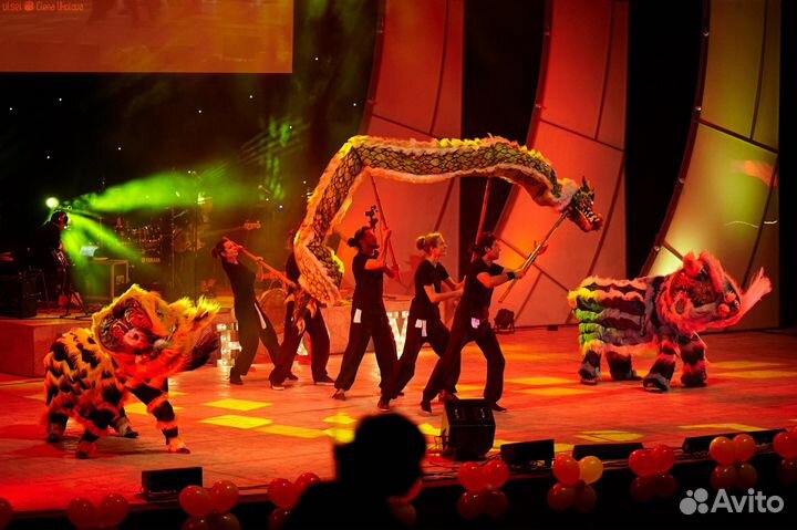 Шоу Китайского Льва и Дракона с живой музыкой