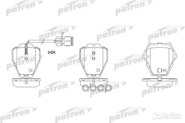 Колодки тормозные дисковые PBP1710 patron