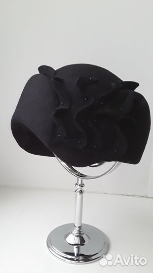 Шляпа фетровая женская черная