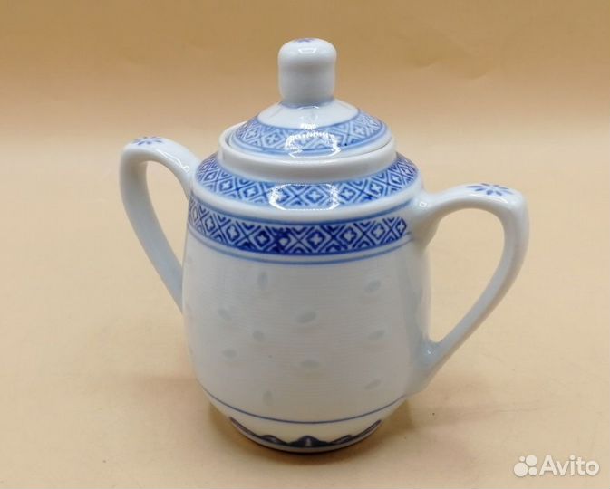 Сахарница Цветы Рисовый фарфор Старый Китай