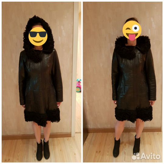 Дубленка женская из овчины (каракуль)