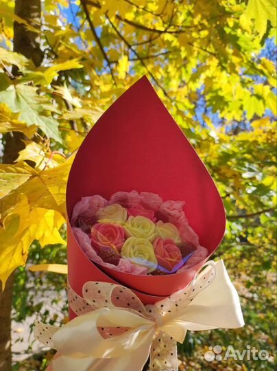 Цветы шоколад и зефир.Букет из бабочек. 1 сентября