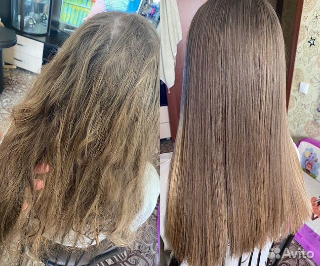 Кератиновое выпрямление волос