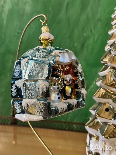 Елочные игрушки стекло польша