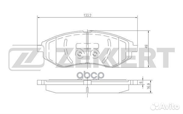 Колодки торм. диск. передн. Chevrolet Aveo (T20