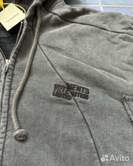 В наличии vetements deconstructed zip hoodie