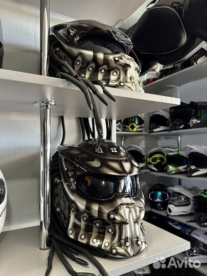 Мото шлем хищник чужой