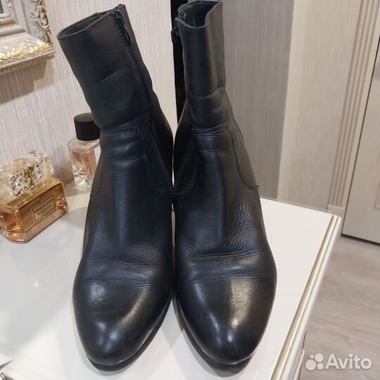 Полусапожки женские кожаные утепленные