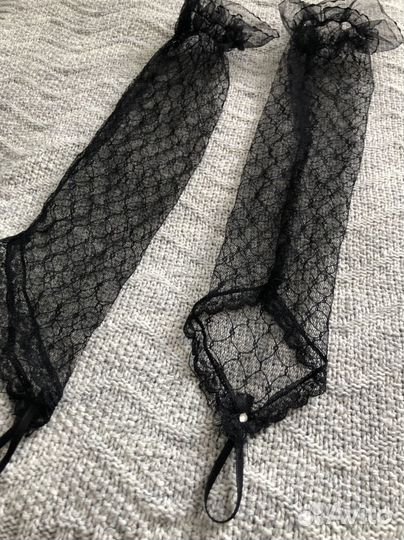 Для ретро. Для фотосессии. Перчатки и заколка