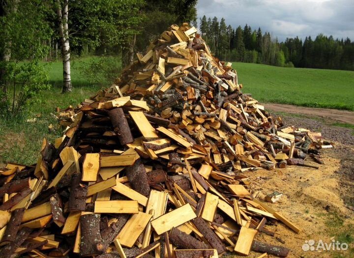 Дрова березовые нарубленные