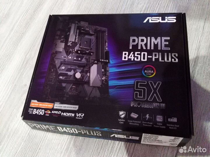 Комплект ryzen 5 5500+Asus B450-plus