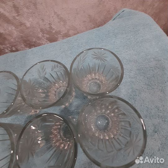 Новый хрустальный набор стопок времён СССР