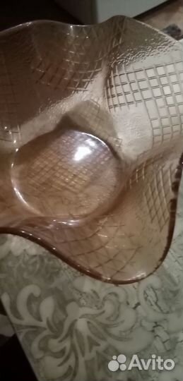 Фруктовница и салатники цветное стекло