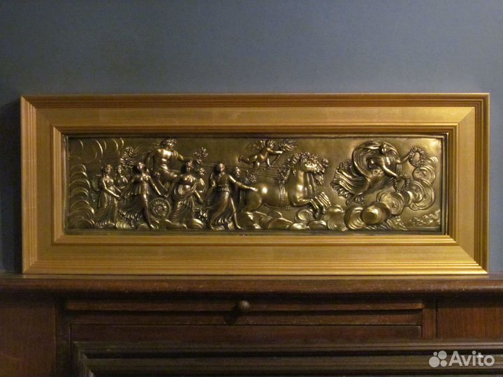 Аполлон. Картина из меди в деревянной раме