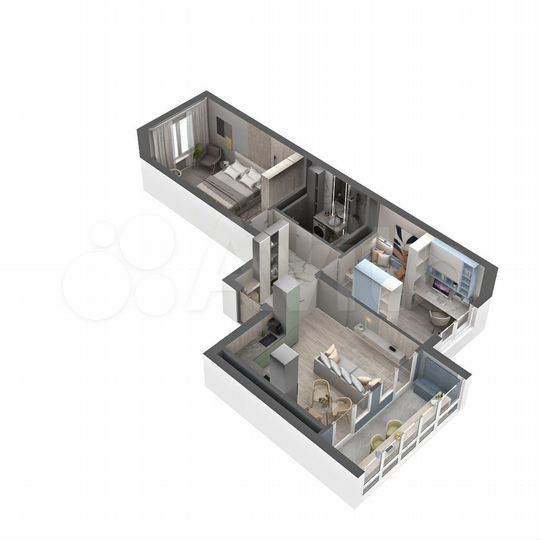 3-к. квартира, 55,7 м², 27/27 эт.