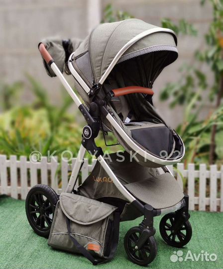Коляска Luxmom V9 3в1/2в1 (Olive)