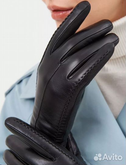 Перчатки женские кожаные