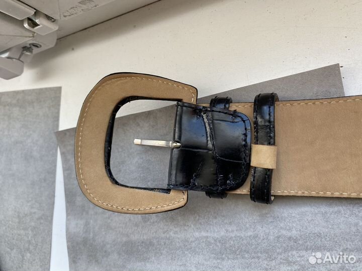 Мужской кожаный ремень tantal alligator