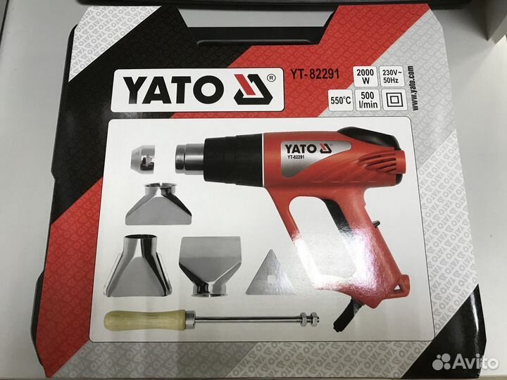 Фен строительный yato 2000Вт 70550C, 500 л/мин