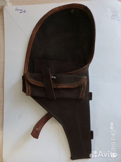 Кобура револьвера Наган кирзовая, образца ВОВ