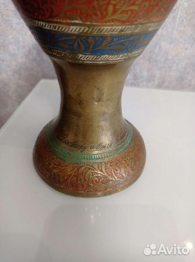 Ваза индийская латунь