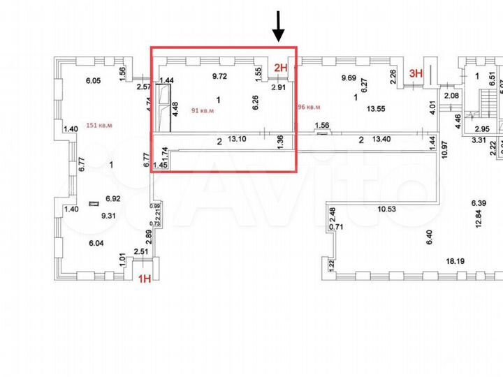 Сдам помещение свободного назначения, 91.4 м²