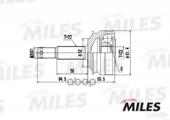 Шрус opel ascona C/corsa A/kadett D/E 1.2-1.6 7