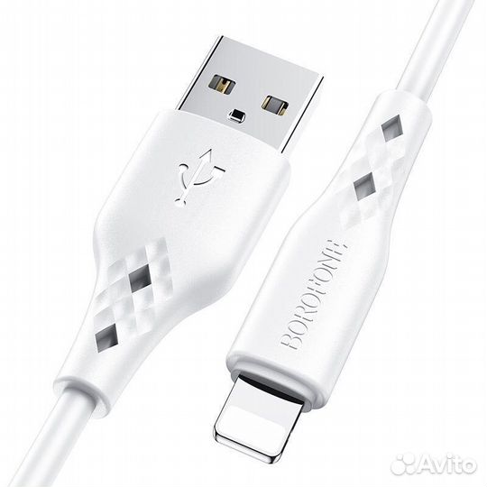 Кабель USB borofone BX48, USB - Lightning, 2.4А, 1