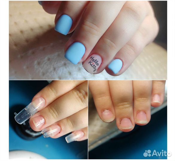 Маникюр смарт педикюр френч пайп миндаль наращиван