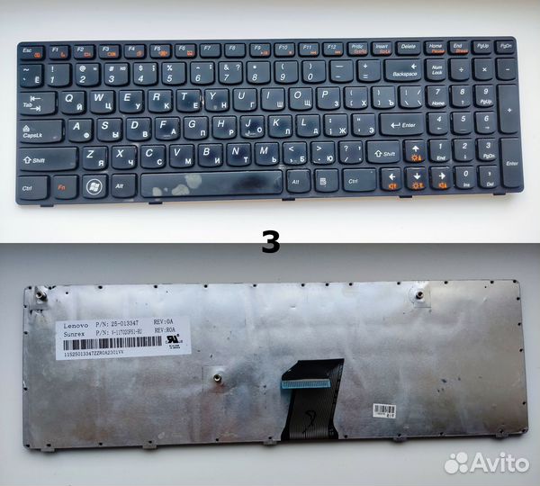 Клавиатуры для ноутбуков на запчасти