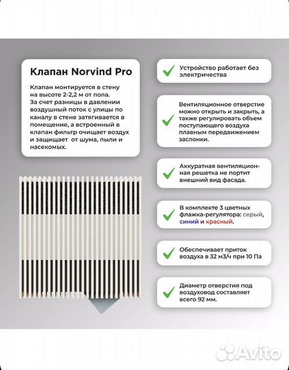 Приточный вентиляционный клапан Nordwind Pro