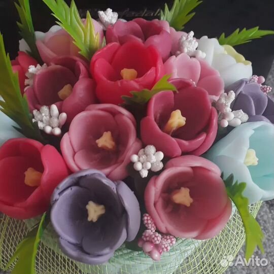 Букет тюльпанов из мыла