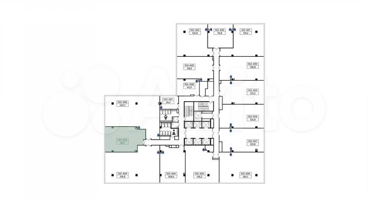 Продается офисное помещение площадью 110.7 кв.м