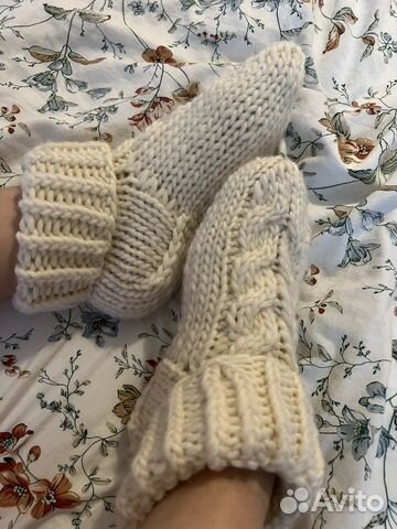 Носки шерстяные вязаные