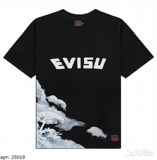 Футболка evisu wild tiger Чёрная