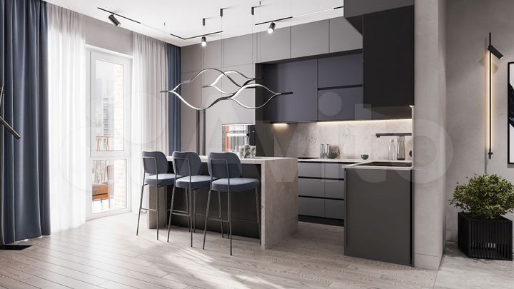 1-к. квартира, 44,9 м², 4/12 эт.