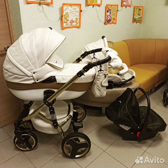 Шикарная коляска Riko Brano Lux Gold 3 в 1